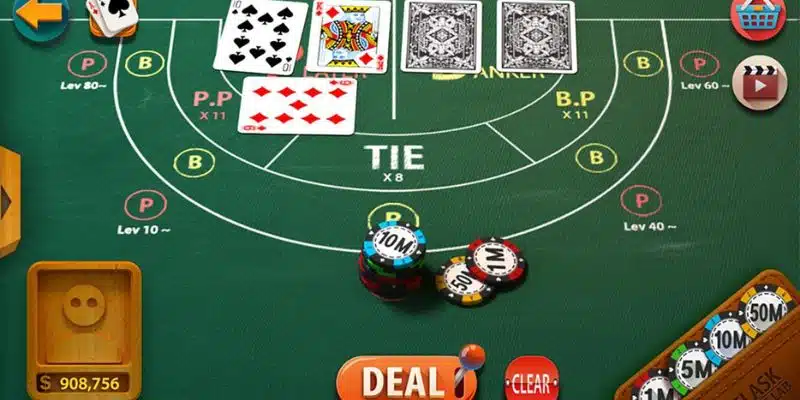 Tránh đặt cược cửa tie trong baccarat là mẹo chơi casino luôn thắng